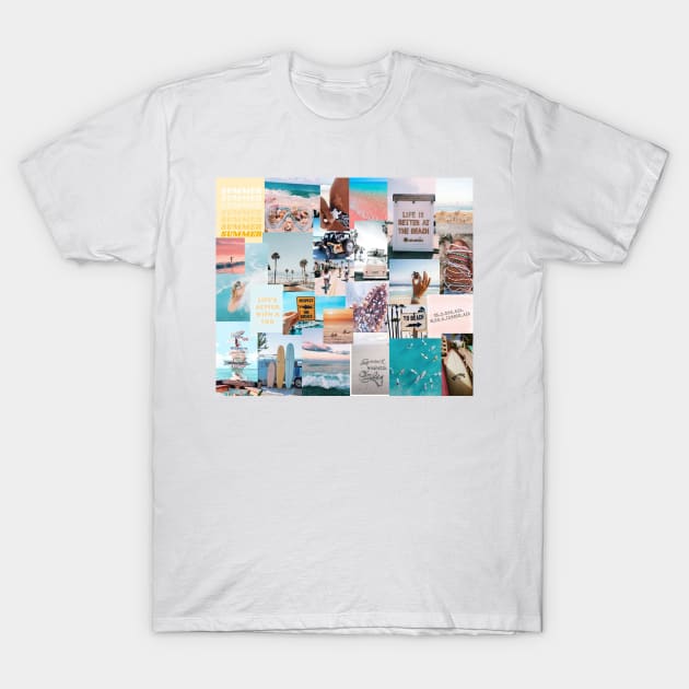 beach collage T-Shirt by morgananjos